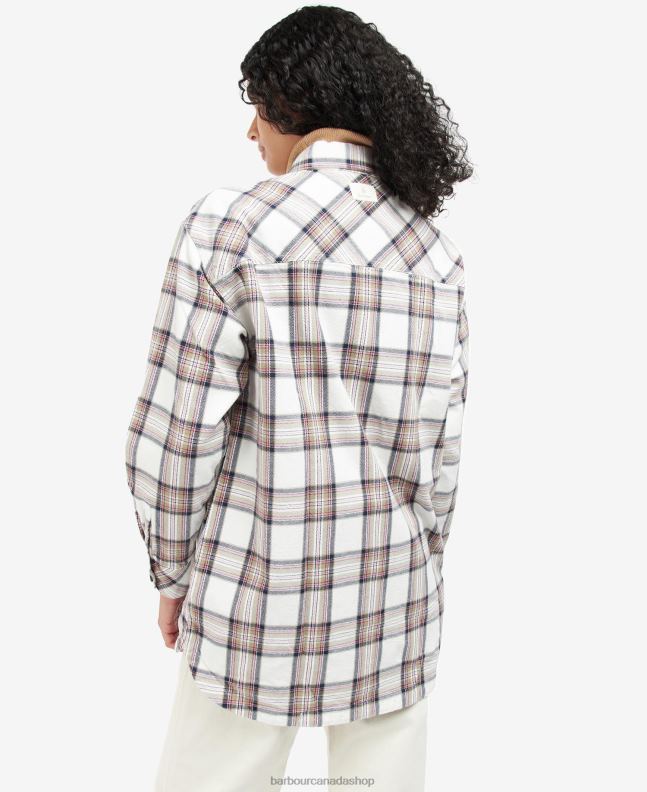 Barbour Clothing Women Cloud/Navy Coraline Overshirt 2BB2F1601