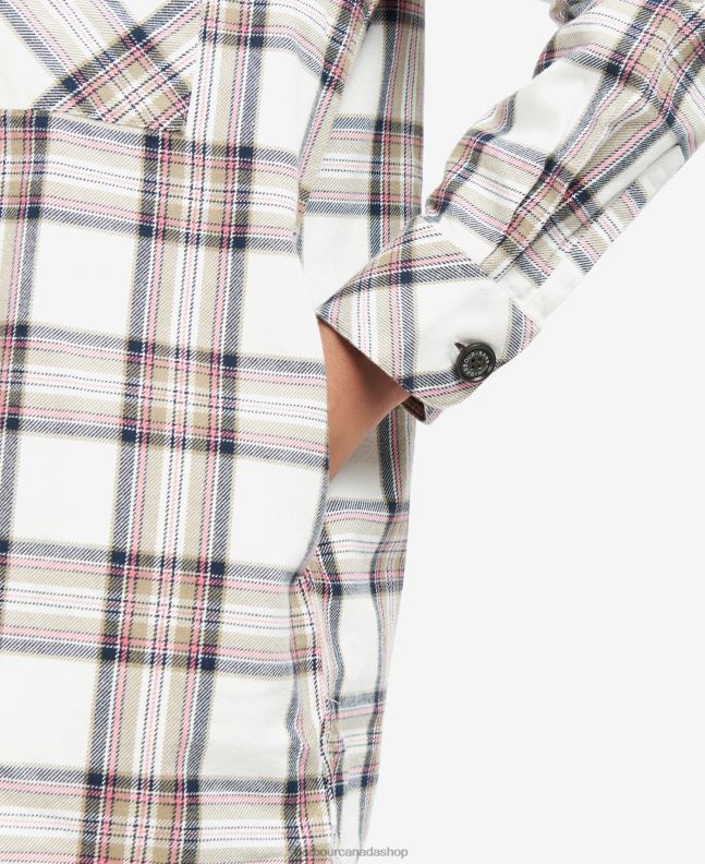 Barbour Clothing Women Cloud/Navy Coraline Overshirt 2BB2F1601