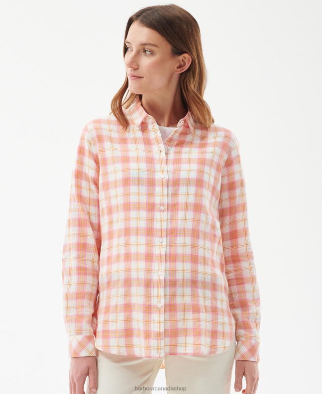 Barbour Clothing Women Hibiscus Check Shoreline Shirt 2BB2F1587