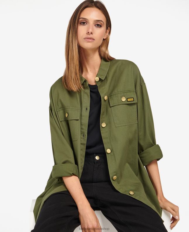 Barbour Clothing Women Midnight Green Morgan Overshirt 2BB2F1592