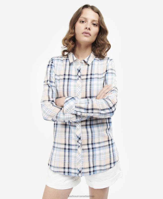 Barbour Clothing Women Navy Check Seaglow Shirt 2BB2F1637