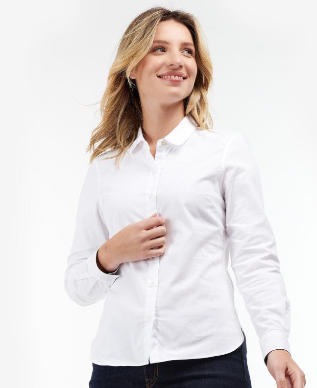 Barbour Clothing Women White Pearson Shirt 2BB2F1620