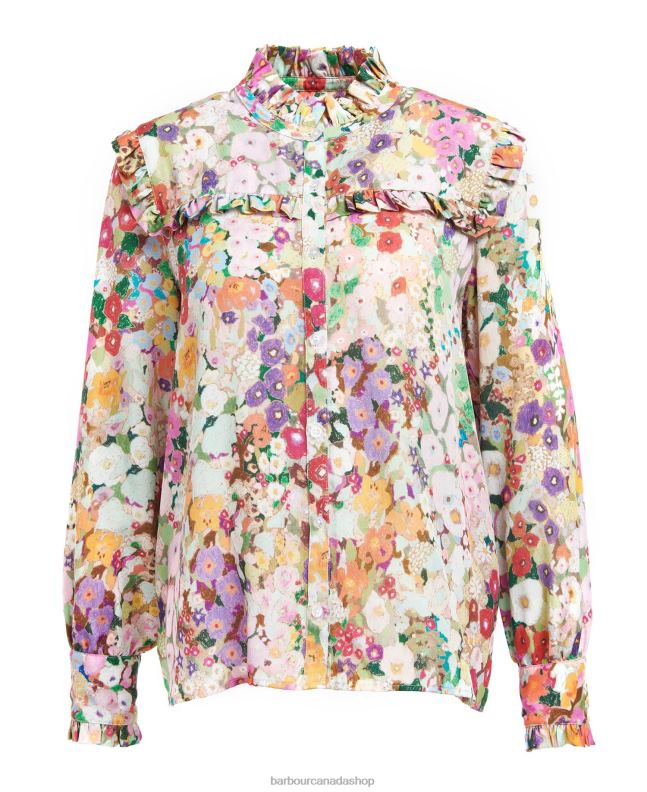 Barbour x House of Hackney Clothing Women Hollyhocks Spring Balcome Shirt 2BB2F1635