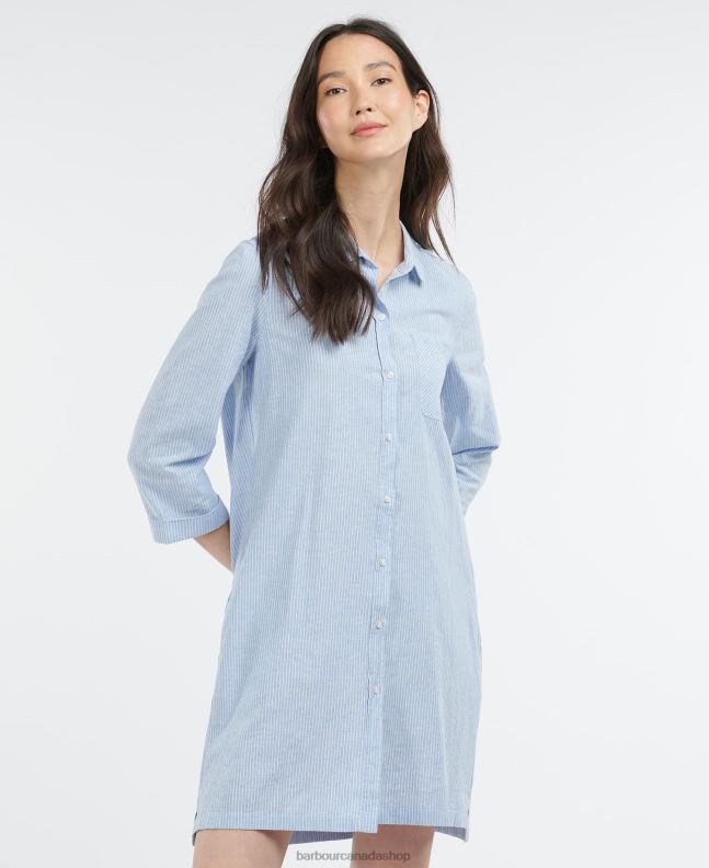 Barbour Clothing Women Chambray Seaglow Dress 2BB2F1842