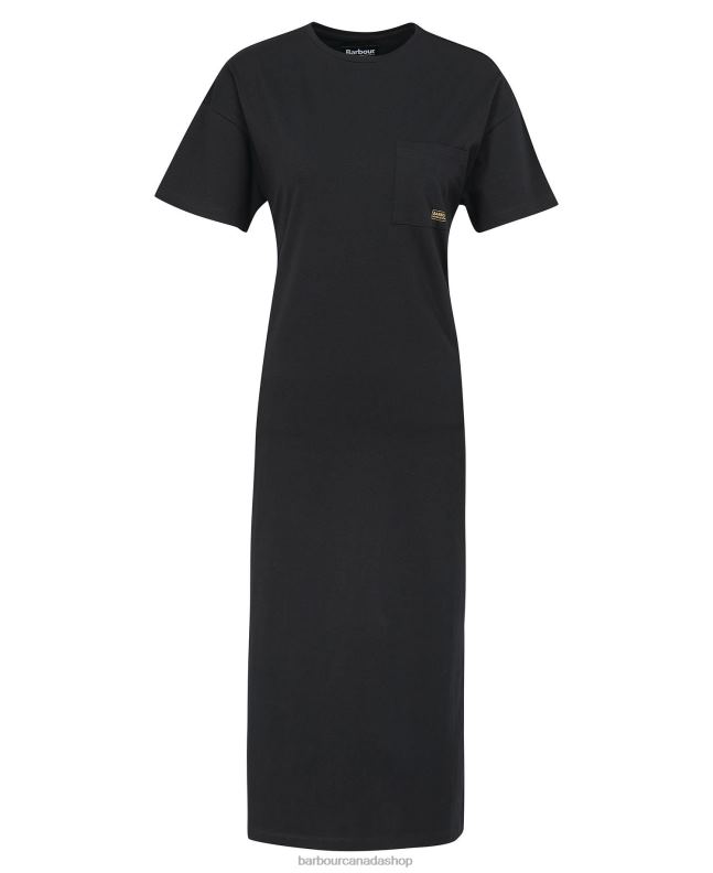 Barbour Clothing Women Classic Black Reign T-Shirt Dress 2BB2F1855