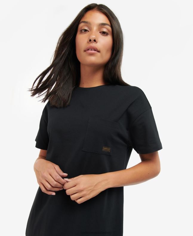 Barbour Clothing Women Classic Black Reign T-Shirt Dress 2BB2F1855