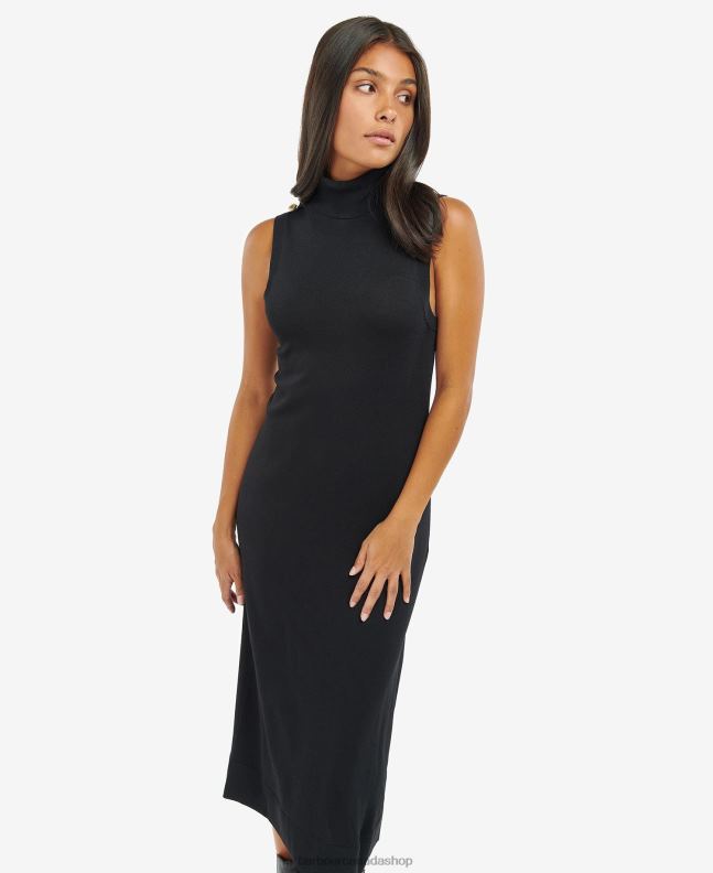 Barbour Clothing Women Classic Black Rosbern Knit Dress 2BB2F1880