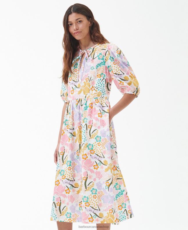 Barbour Clothing Women Classic Multi Delphinium Midi Dress 2BB2F1828