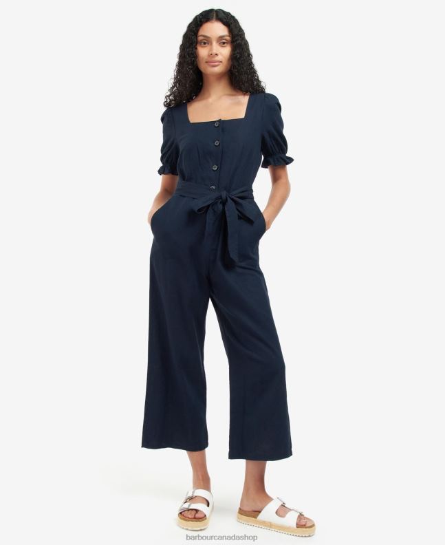 Barbour Clothing Women Classic Navy Leilani Jumpsuit 2BB2F1907