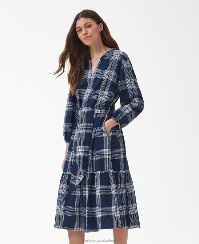 Barbour Clothing Women Indigo Check Renfew Dress 2BB2F1849