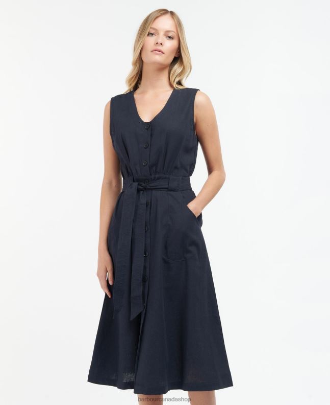 Barbour Clothing Women Indigo Rutherglen Dress 2BB2F1816
