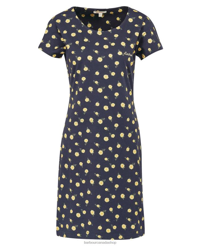 Barbour Clothing Women Navy Story Print Harewood Print Dress 2BB2F1905