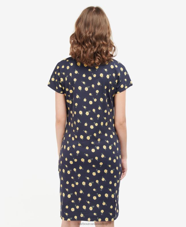 Barbour Clothing Women Navy Story Print Harewood Print Dress 2BB2F1905