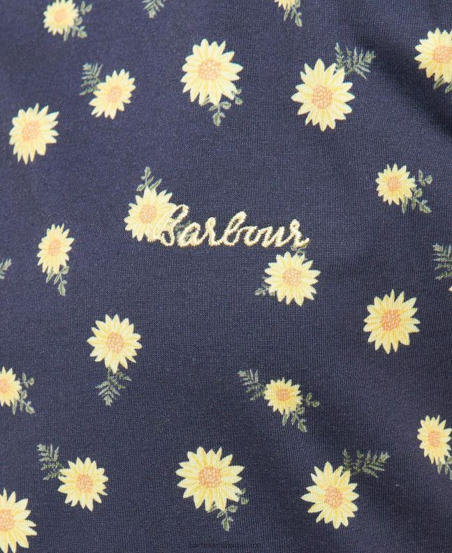 Barbour Clothing Women Navy Story Print Harewood Print Dress 2BB2F1905