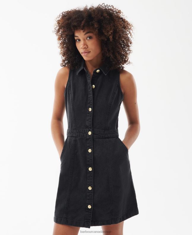 Barbour Clothing Women Summer Black Lockhart Dress 2BB2F1841