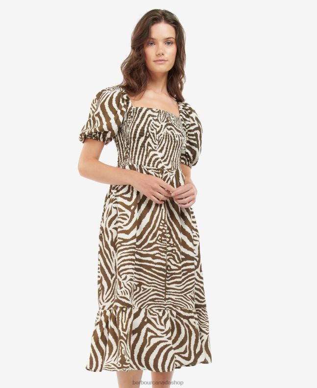 Barbour x House of Hackney Clothing Women Equus Cocoa Martello Dress 2BB2F1856