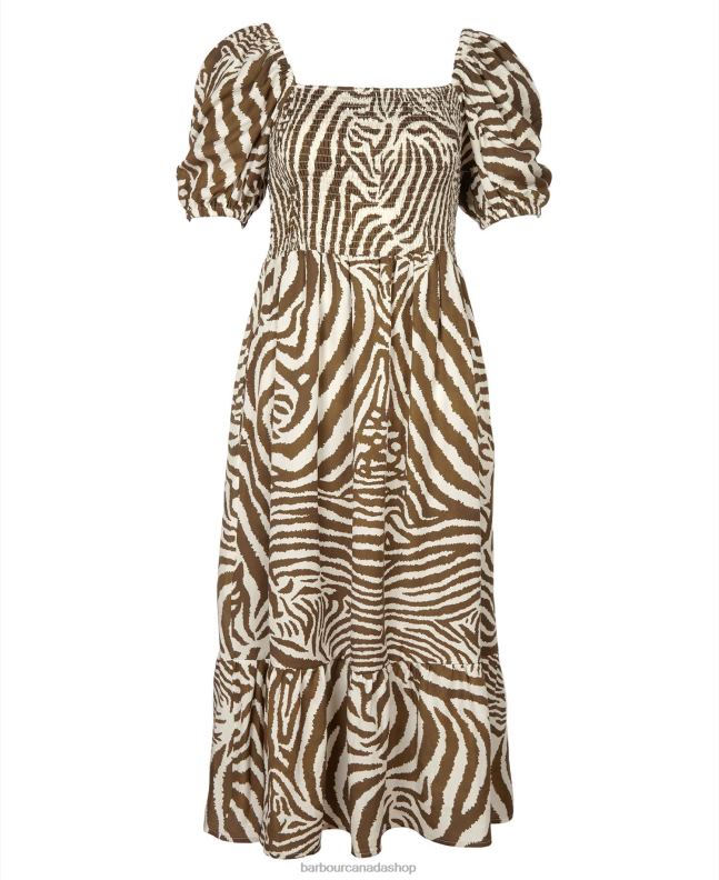 Barbour x House of Hackney Clothing Women Equus Cocoa Martello Dress 2BB2F1856