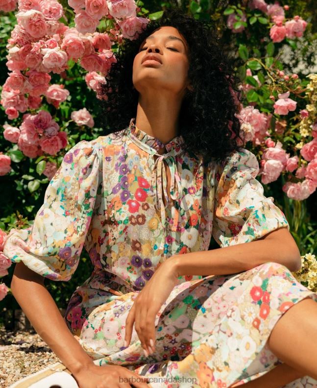 Barbour x House of Hackney Clothing Women Hollyhocks Spring Balcome Dress 2BB2F1908