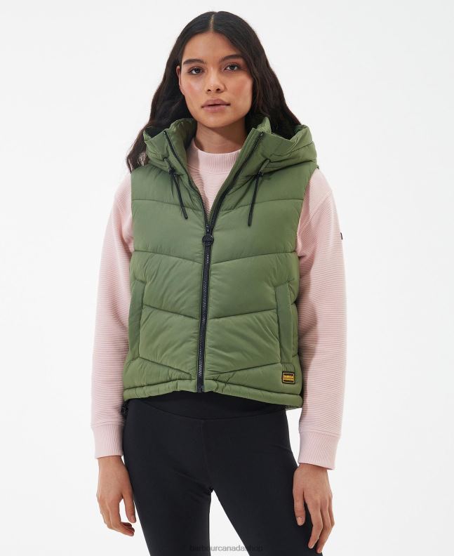 Barbour Clothing Women Green Smoke Halton Gilet 2BB2F1564