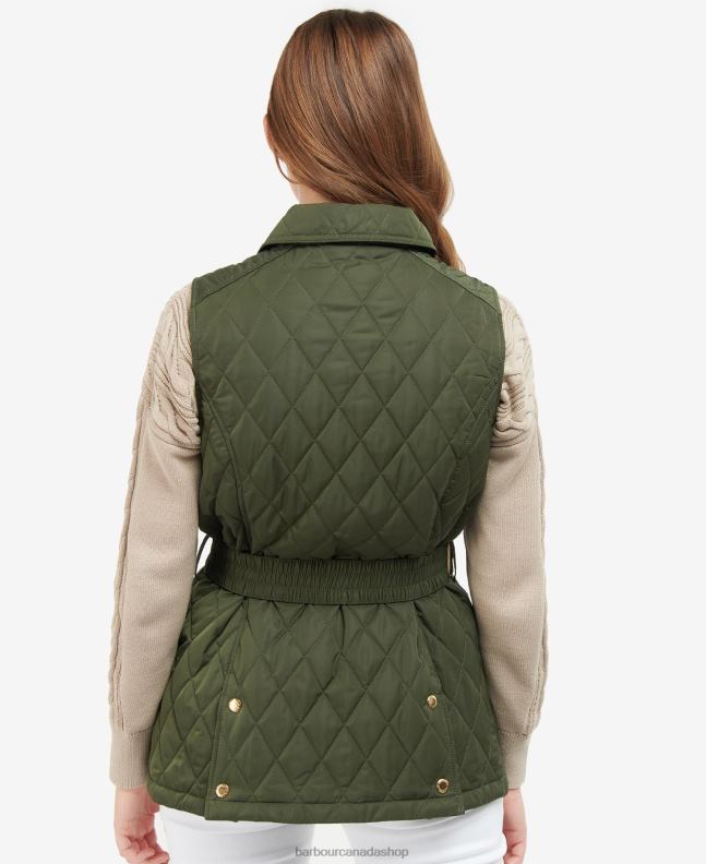 Barbour Clothing Women Light Sand/Dress Belted Defence Gilet 2BB2F1556