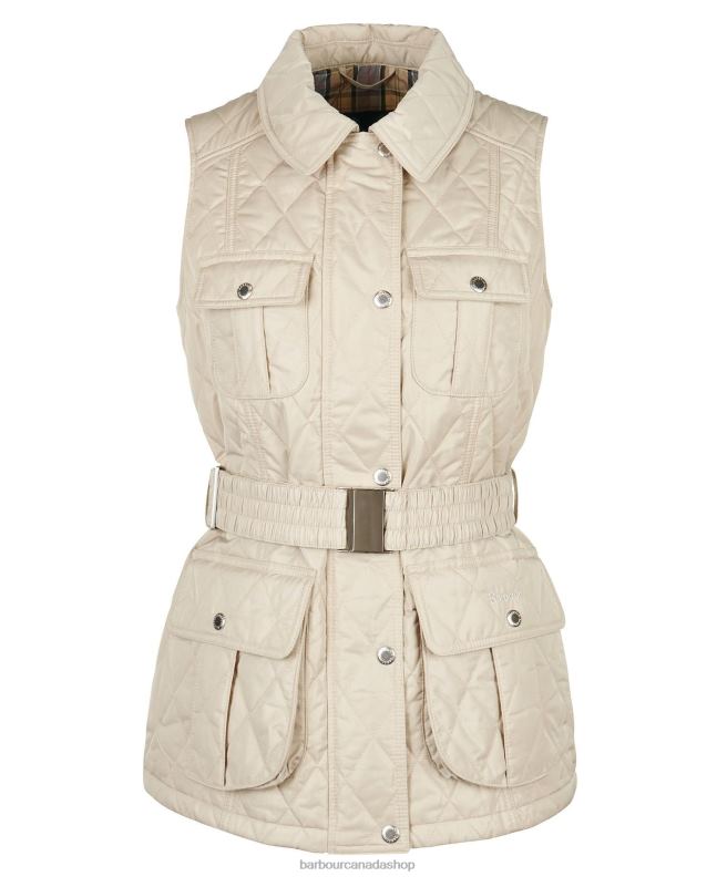 Barbour Clothing Women Light Sand/Dress Belted Defence Gilet 2BB2F1567