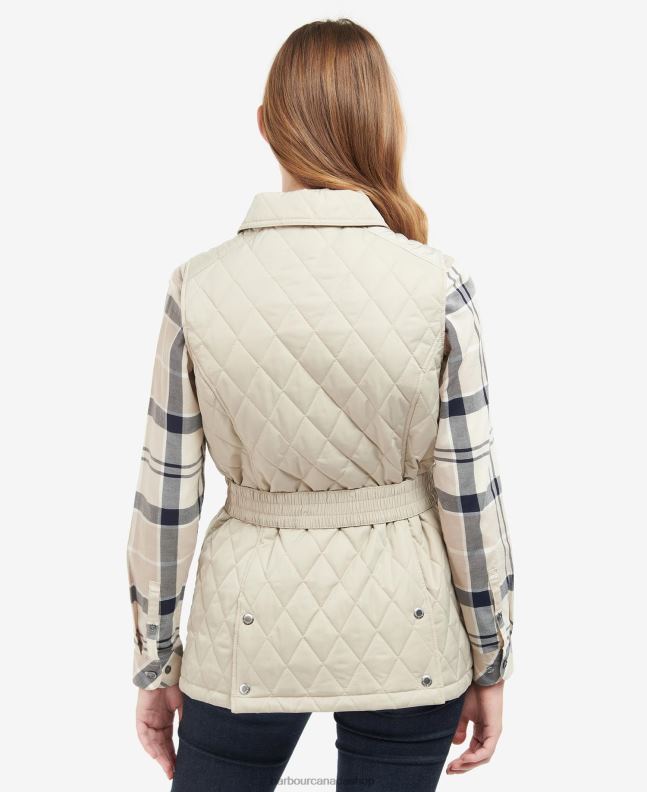 Barbour Clothing Women Light Sand/Dress Belted Defence Gilet 2BB2F1567