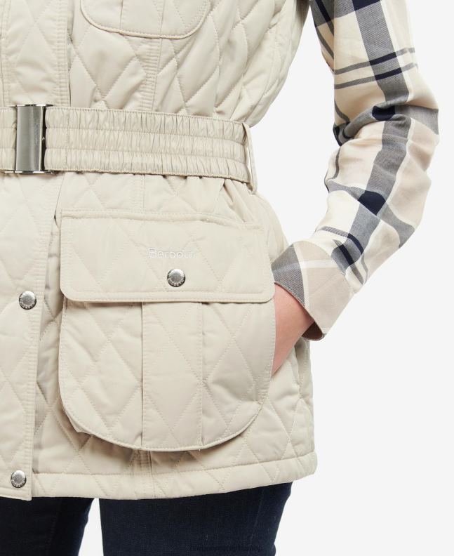 Barbour Clothing Women Light Sand/Dress Belted Defence Gilet 2BB2F1567