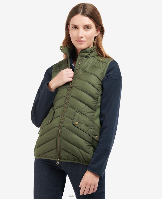 Barbour Clothing Women Light Sand/Light Sand Marl Stretch Cavalry Gilet 2BB2F1559
