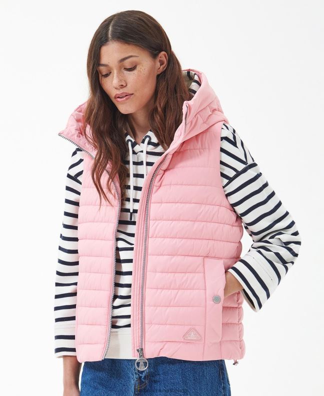 Barbour Clothing Women Meadowsweet Pink Oxeye Gilet 2BB2F1542