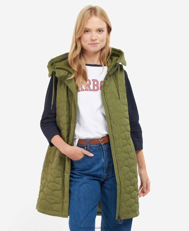 Barbour Clothing Women Olive Tree Nahla Gilet 2BB2F1570