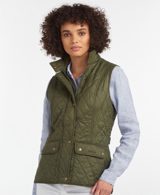Barbour Clothing Women Olive Weste Otterburn 2BB2F1541