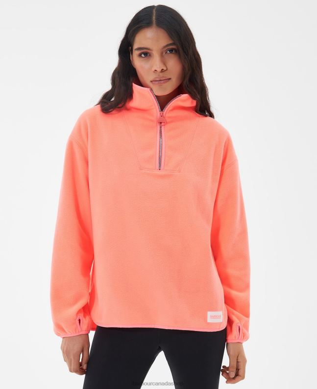 Barbour Clothing Women Atomic Coral Simmons Fleece 2BB2F1999