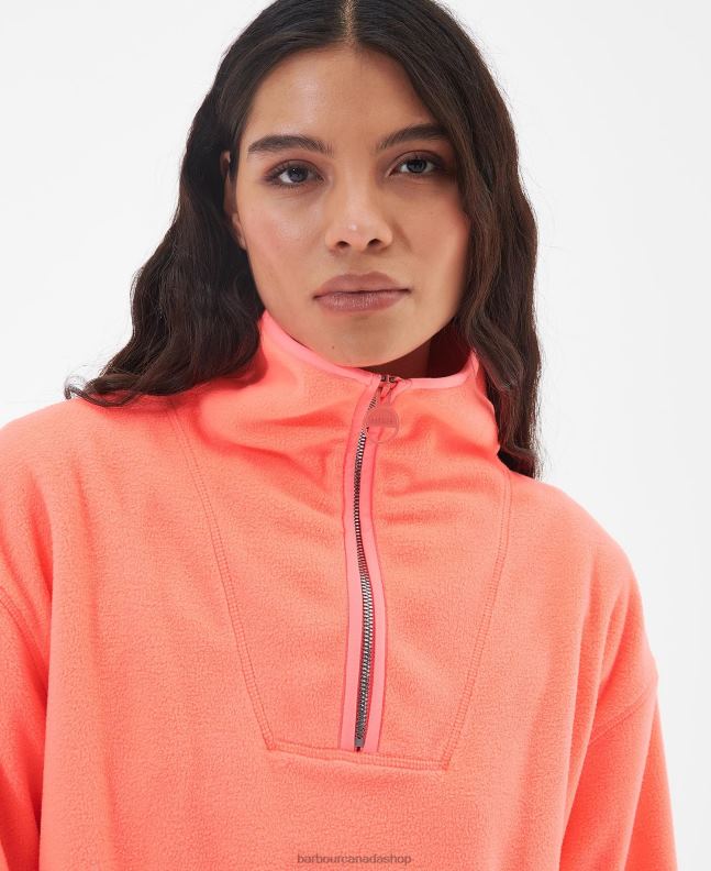 Barbour Clothing Women Atomic Coral Simmons Fleece 2BB2F1999