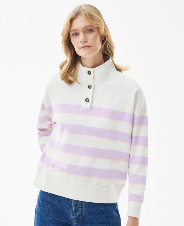 Barbour Clothing Women Multi Stripe Snapdragon Sweatshirt 2BB2F1989