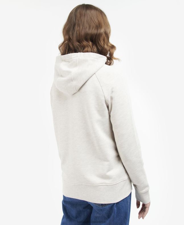 Barbour Clothing Women Oatmeal Marl/Pink Punch Otterburn Hoodie 2BB2F2024