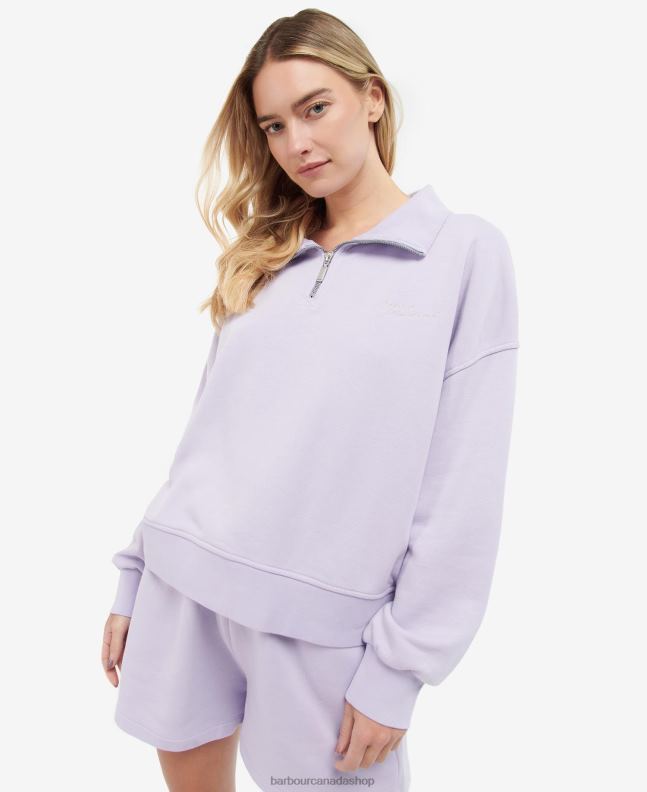 Barbour Clothing Women Wisteria Lando Half-Zip Sweatshirt 2BB2F2017