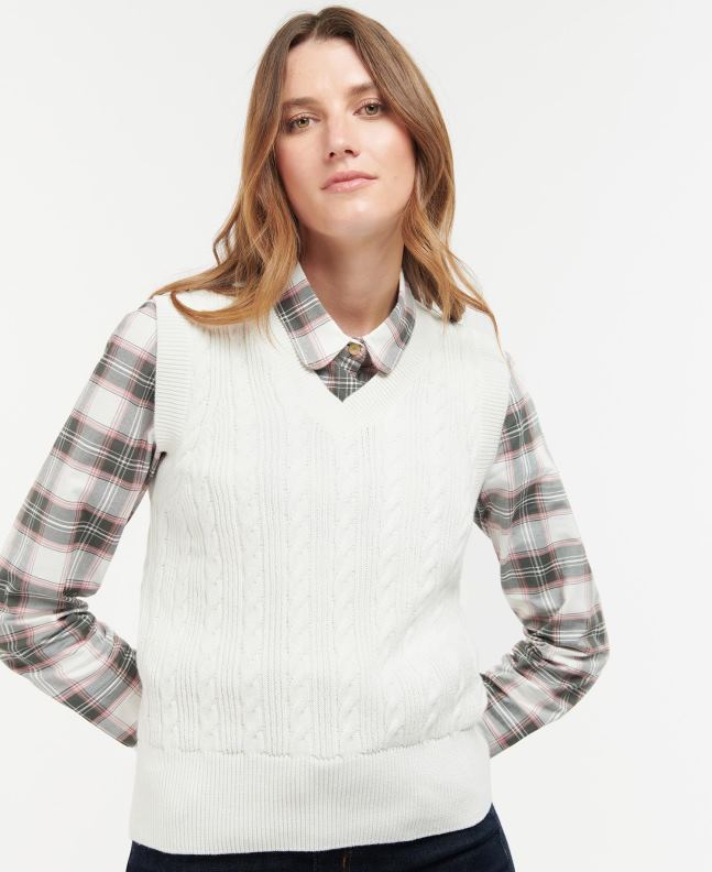 Barbour Clothing Women Aran Regia Knitted Sweater Vest 2BB2F1955