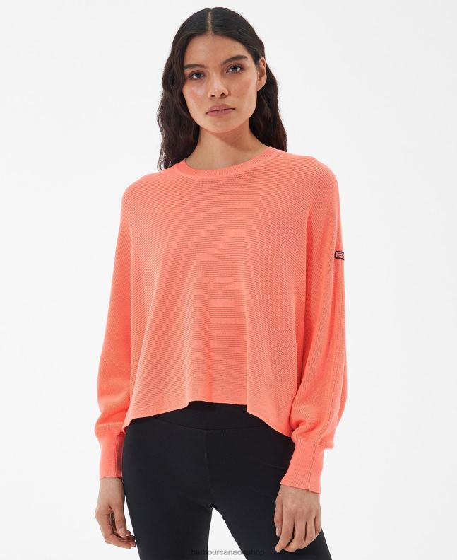 Barbour Clothing Women Atomic Coral Sanderson Jumper 2BB2F1944