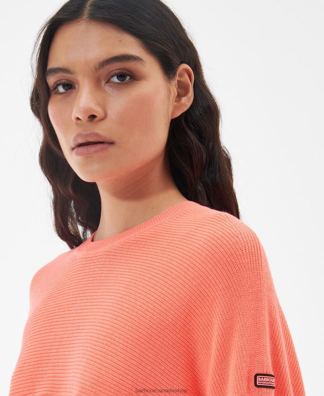 Barbour Clothing Women Atomic Coral Sanderson Jumper 2BB2F1944
