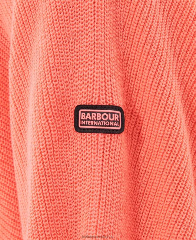 Barbour Clothing Women Atomic Coral Sanderson Jumper 2BB2F1944