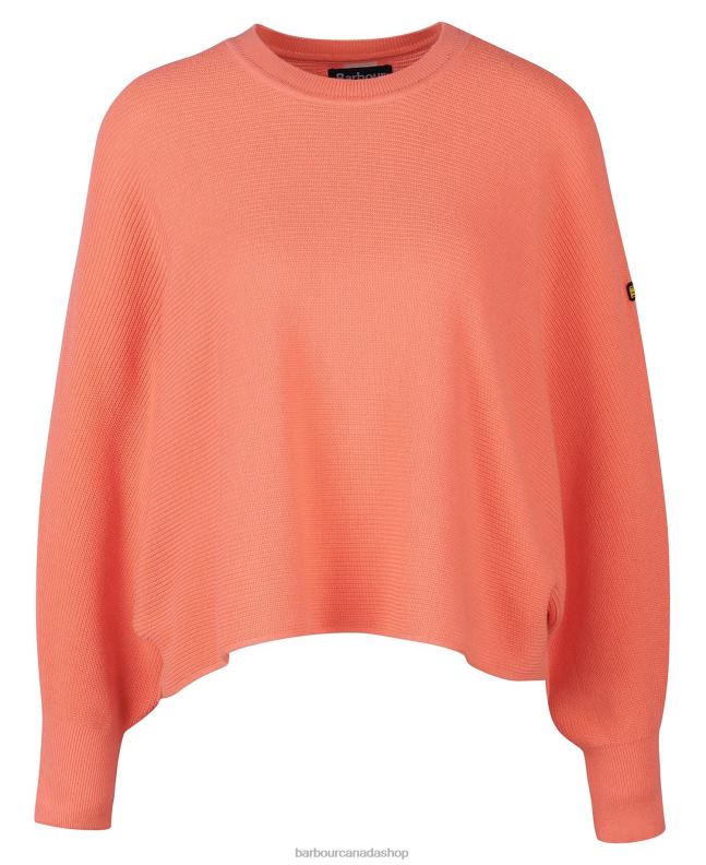 Barbour Clothing Women Atomic Coral Sanderson Jumper 2BB2F1944