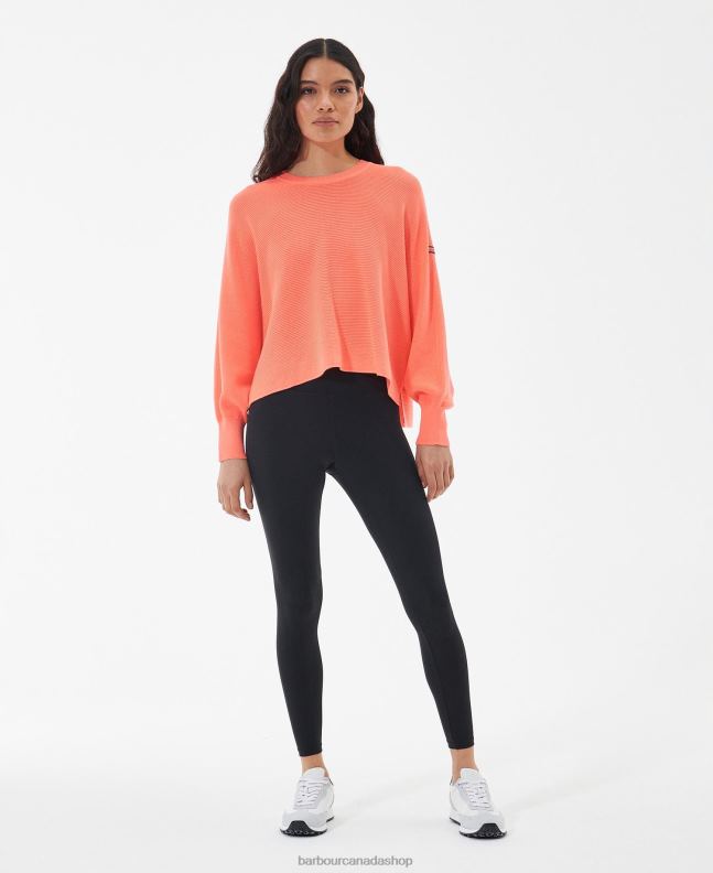 Barbour Clothing Women Atomic Coral Sanderson Jumper 2BB2F1944