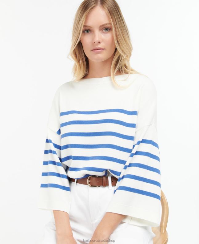 Barbour Clothing Women Calico/Bluebell Renfew Knitted Top 2BB2F1948