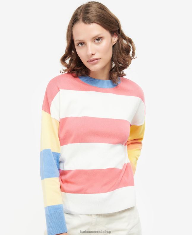 Barbour Clothing Women Cloud Bradley Stripe Knitted Jumper 2BB2F1947