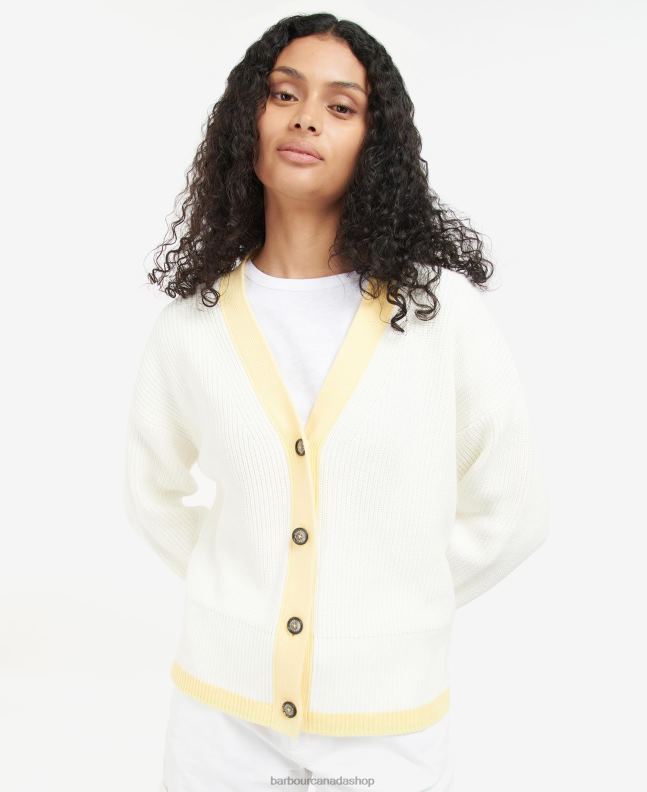 Barbour Clothing Women Ecru Maskia Cardigan 2BB2F1941