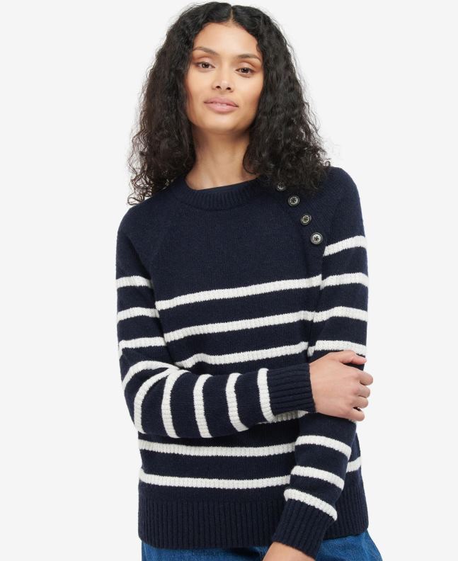 Barbour Clothing Women Navy Belmount Knitted Jumper 2BB2F1973