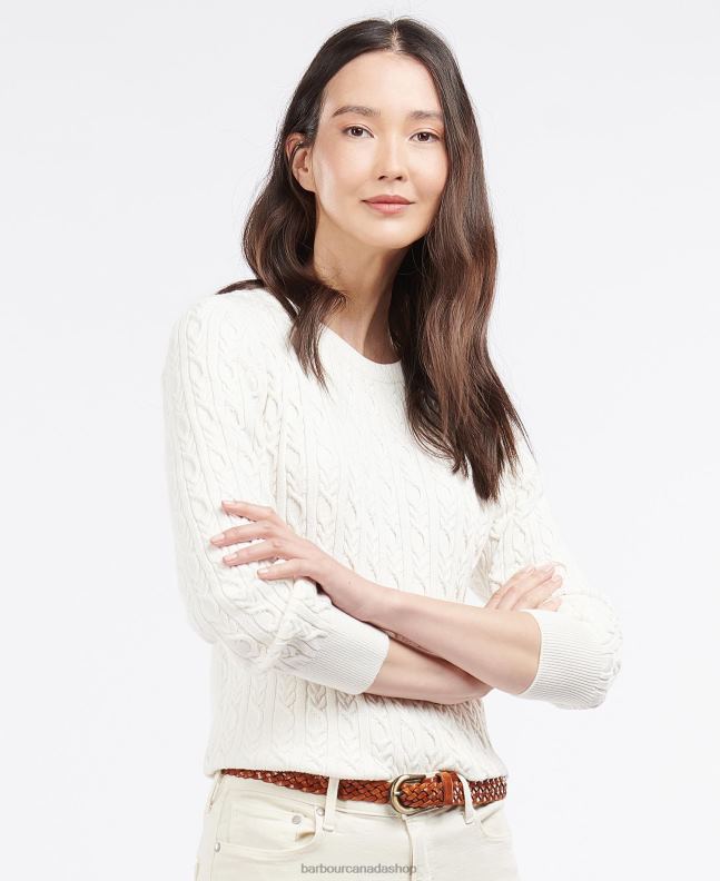 Barbour Clothing Women Off White Hampton Knit 2BB2F1953