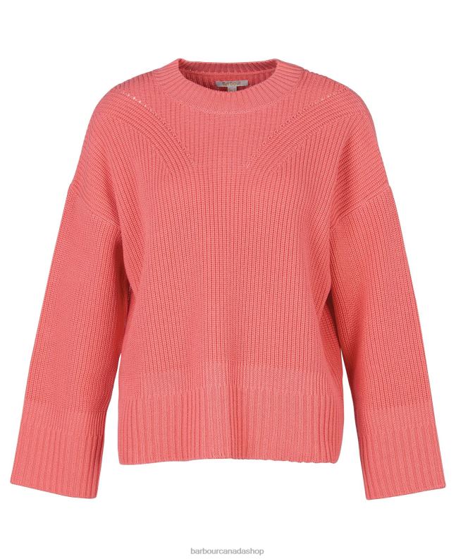 Barbour Clothing Women Pink Punch Coraline Knitted Jumper 2BB2F1966