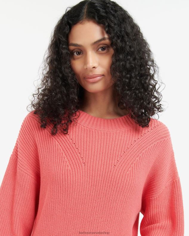Barbour Clothing Women Pink Punch Coraline Knitted Jumper 2BB2F1966