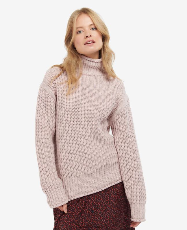 Barbour Clothing Women Rose Quartz Rockcliffe Knit 2BB2F1958